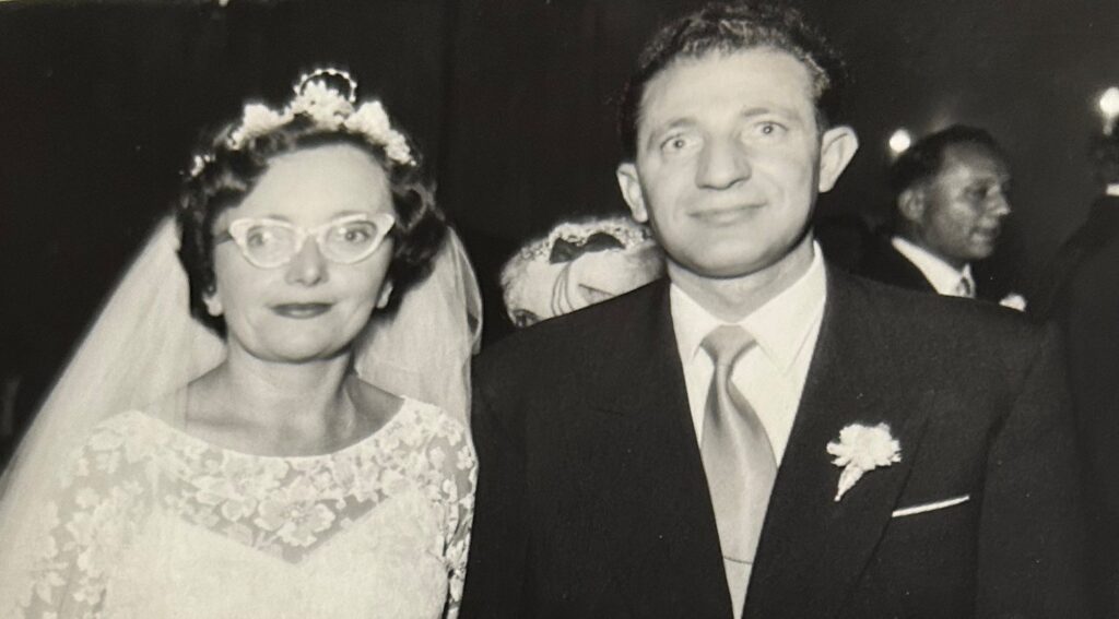 David and Norma on their wedding day.
