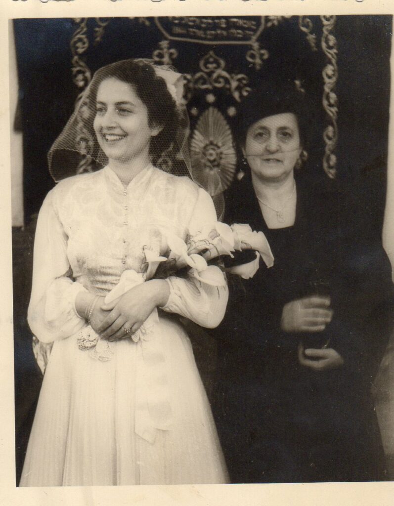 Karmen and her mother on Karmen's wedding day.
